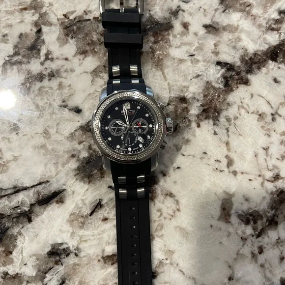 Invicta Black and Silver Chronograph Watch - Picture 5 of 6